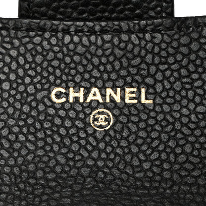 Chanel Caviar Quilted Flap Card Holder Wallet Black 6 of 9