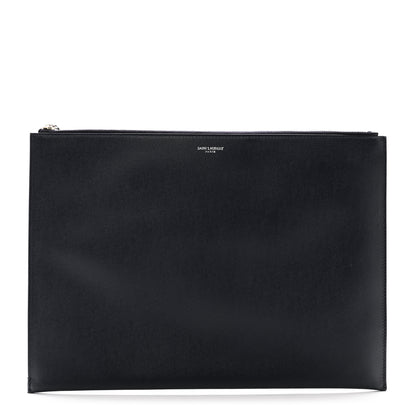 Saint Laurent Grain De Poudre Zipped Tablet Holder Marine 1 of 8