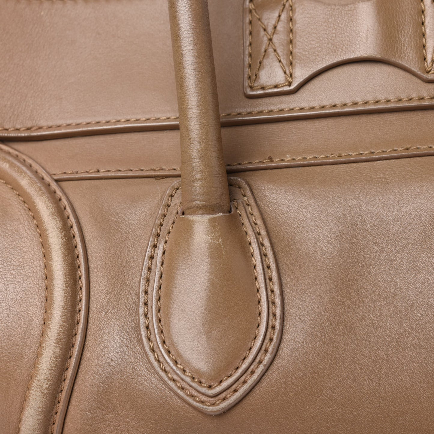 Smooth Calfskin Mini Luggage Camel