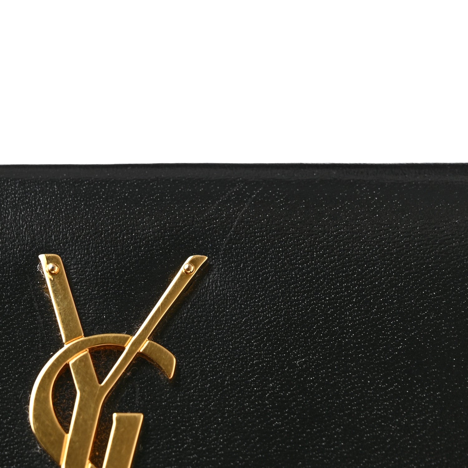 Saint Laurent Smooth Shiny Calfskin Monogram Uptown Baby Pouch Black 8 of 9