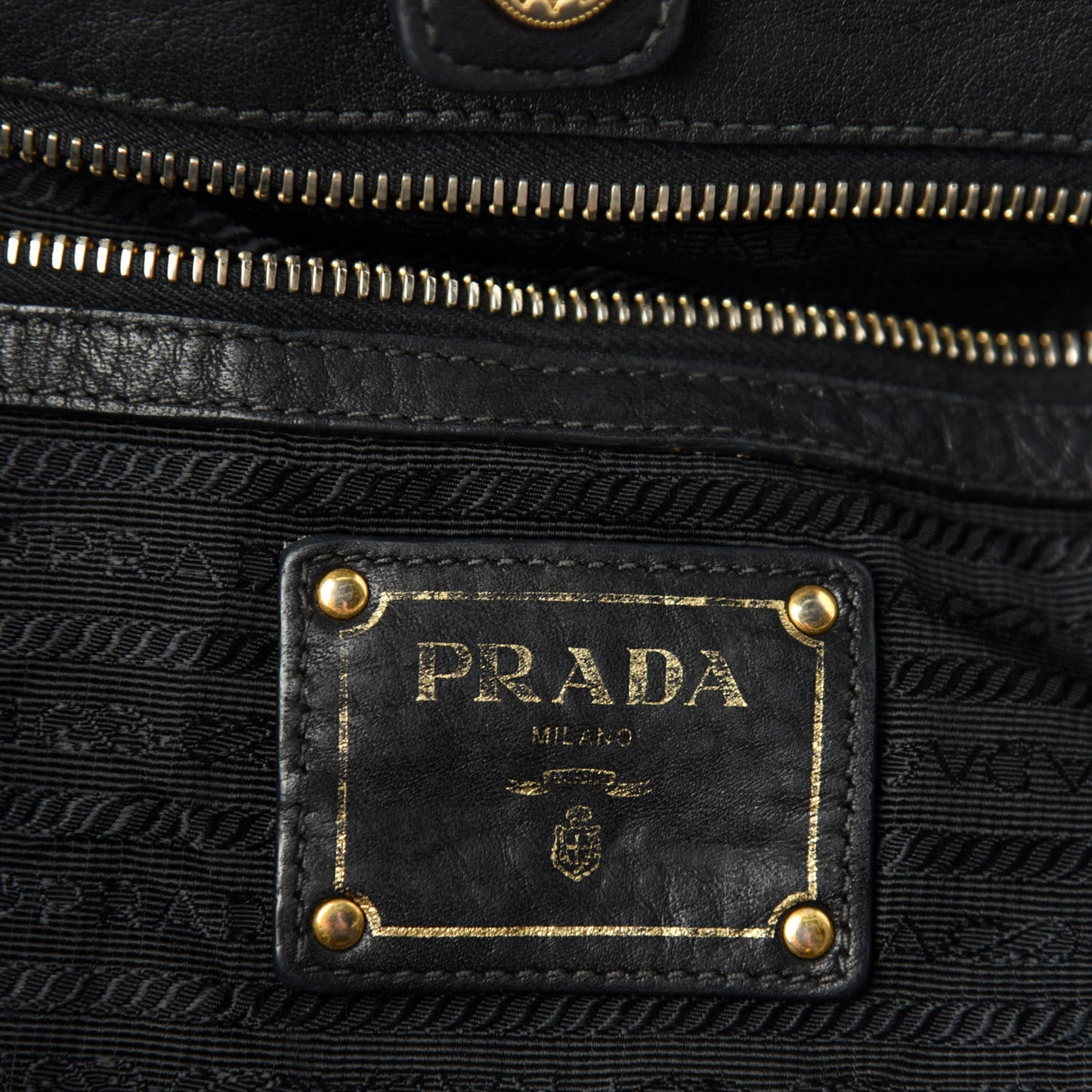 Saffiano Tessuto Nylon Tote Black
