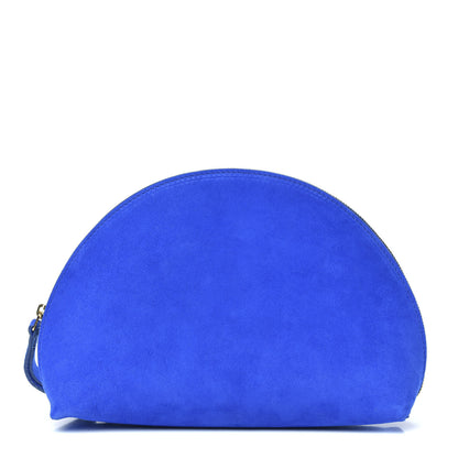 Mansur Gavriel Suede Half Moon Clutch Royal Blue 1 of 9