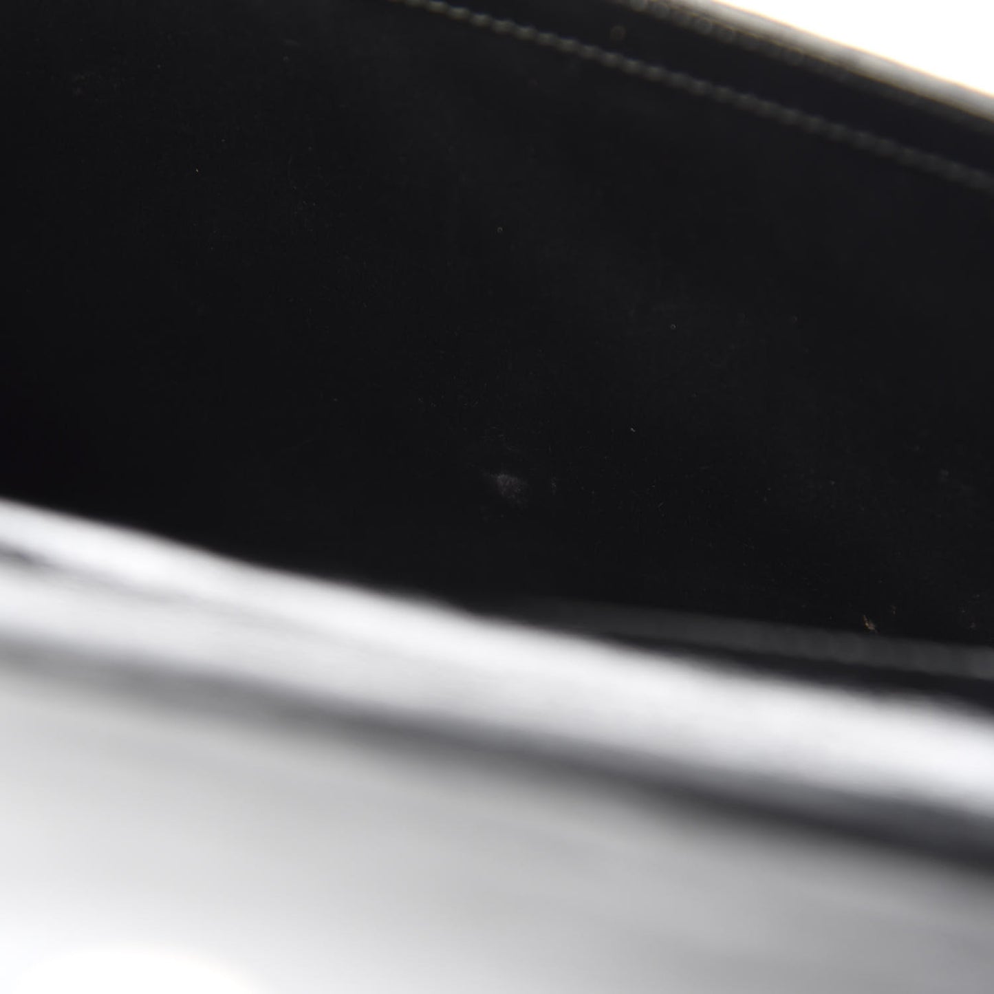 Textured Patent Monogram Large Belle De Jour Clutch Black