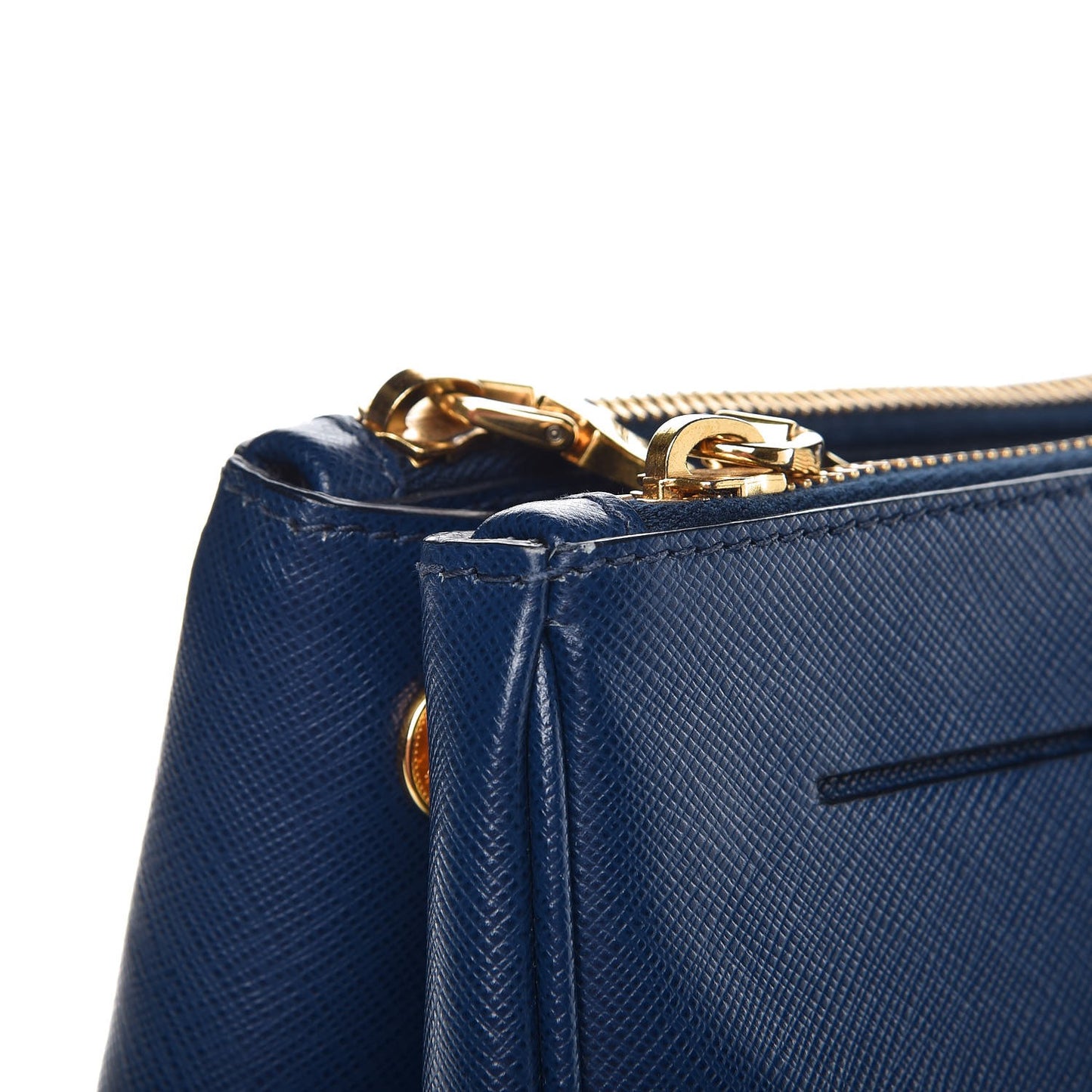 Saffiano Large Galleria Double Zip Tote Bluette
