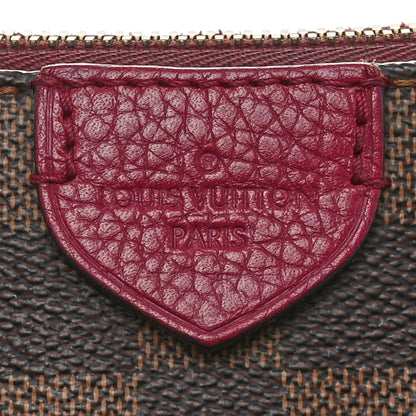 Louis Vuitton Damier Ebene Cuir Taurillon Hyde Park Fuchsia 6 of 10