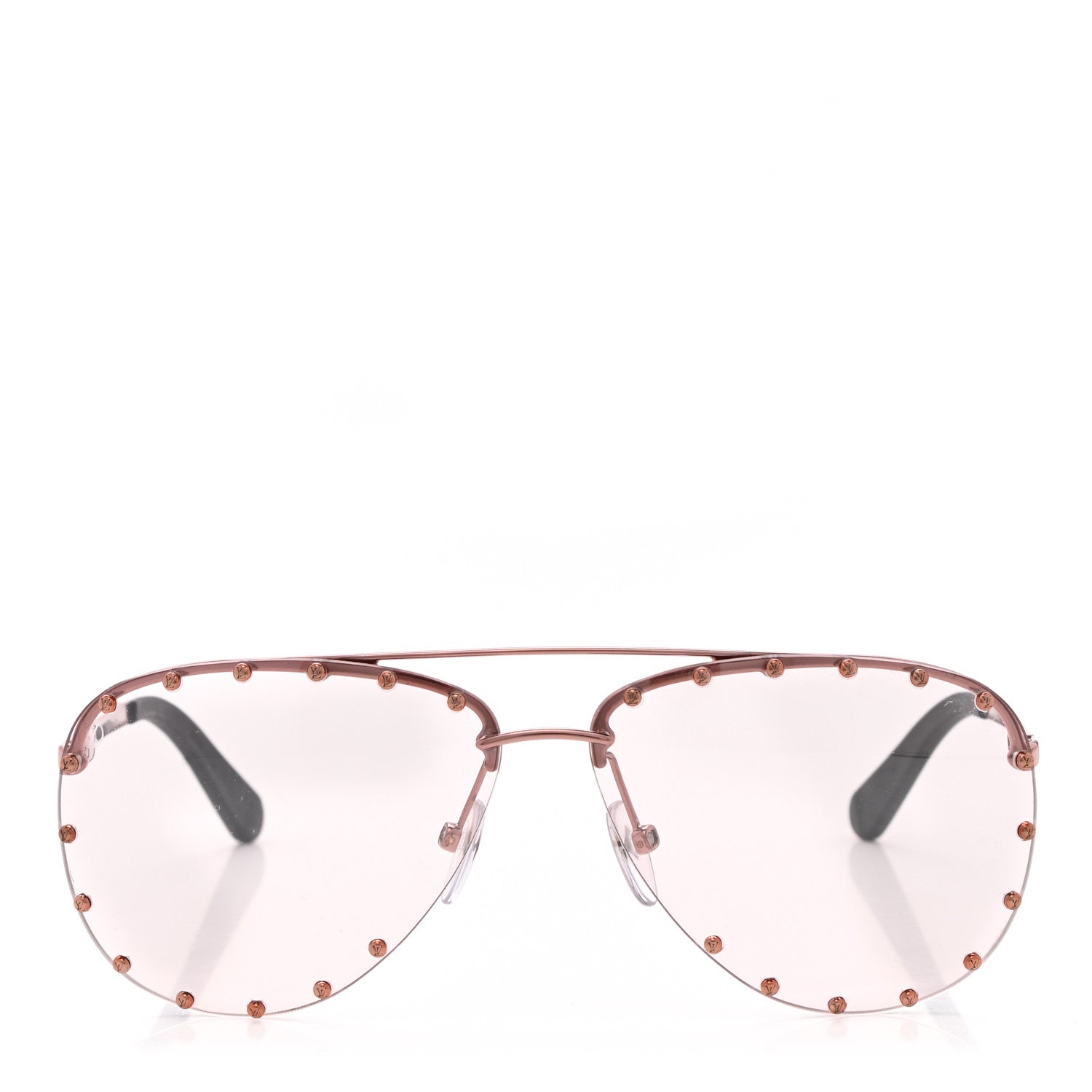 Louis Vuitton Metal The Party Aviator Sunglasses Z1207U Pink 2 of 8