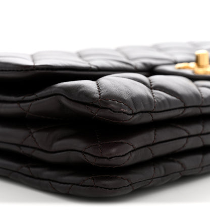 Chanel Lambskin Quilted Medium Pillow Crush Flap Bag Dark Brown 8 of 10