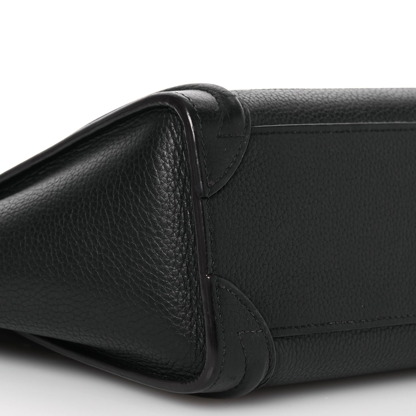 Drummed Calfskin Nano Luggage Black