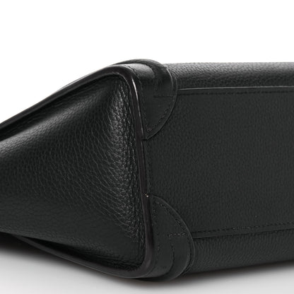 Celine Drummed Calfskin Nano Luggage Black 9 of 15