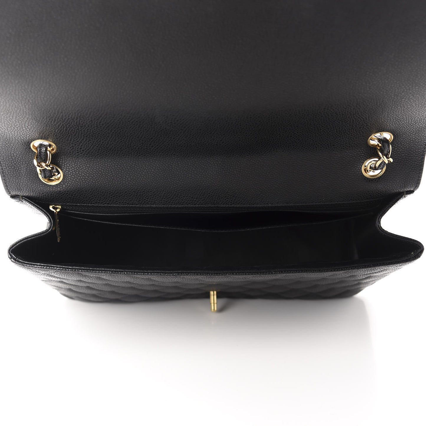 Caviar Quilted Maxi Single Flap Black