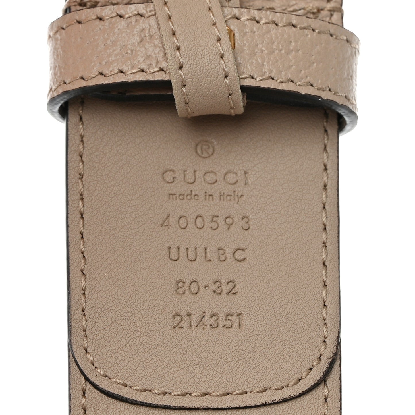 GG Supreme Monogram Matte Plutone Calfskin Double G 40mm Belt 80 32 Beige Ebony Mystic White