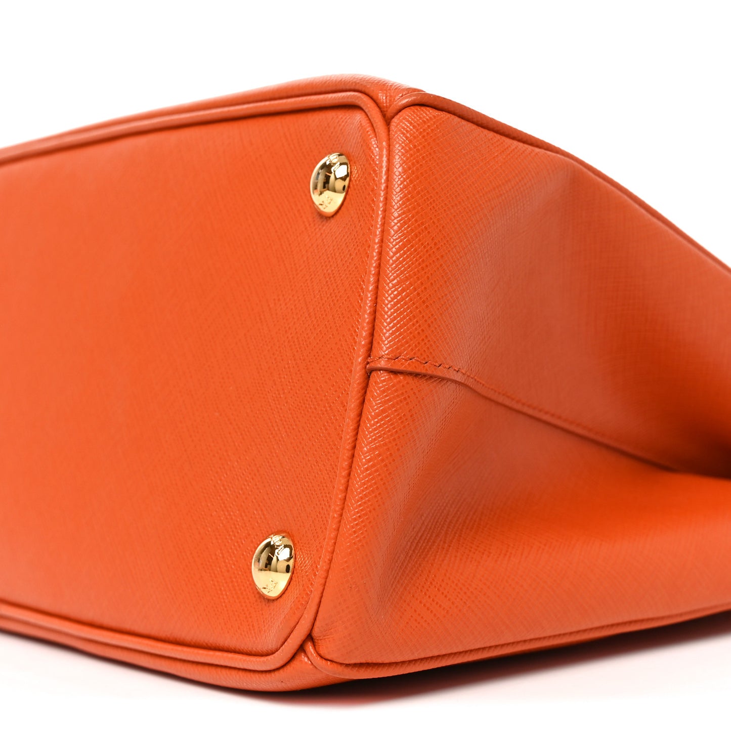 Saffiano Lux Small Galleria Double Zip Tote Papaya