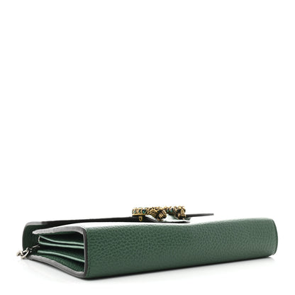 Gucci Calfskin Mini Dionysus Chain Wallet Emerald 4 of 11