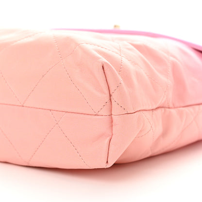 Chanel Shaded Calfskin CC Hobo Light Purple Pink Coral 10 of 10