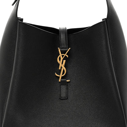 Saint Laurent Smooth Calfskin Small Le 5 A 7 Soft Hobo Black 7 of 10