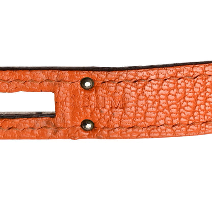Hermes Chevre Mysore Kelly Longue Wallet Orange 9 of 10