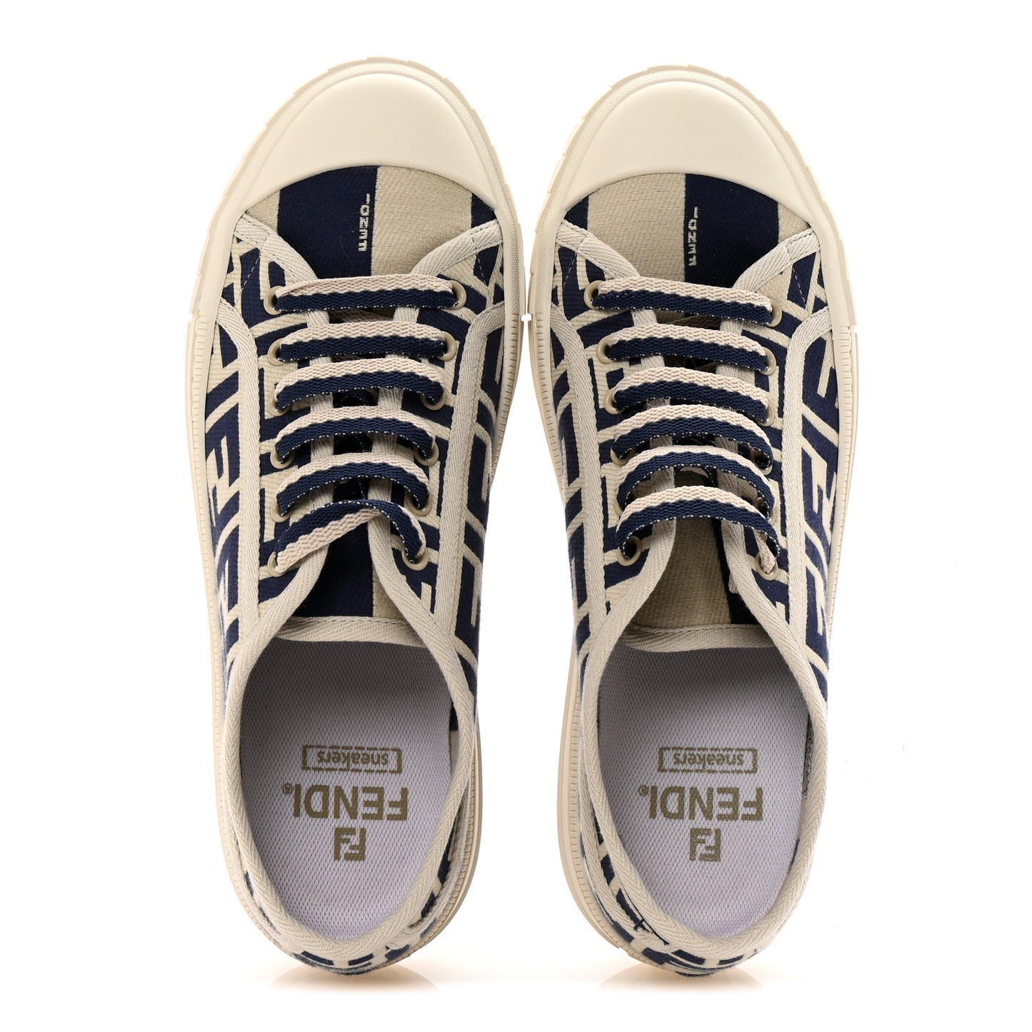 Woven Fabric FF Womens Domino Low Top Sneakers 38.5 Bei Midnight