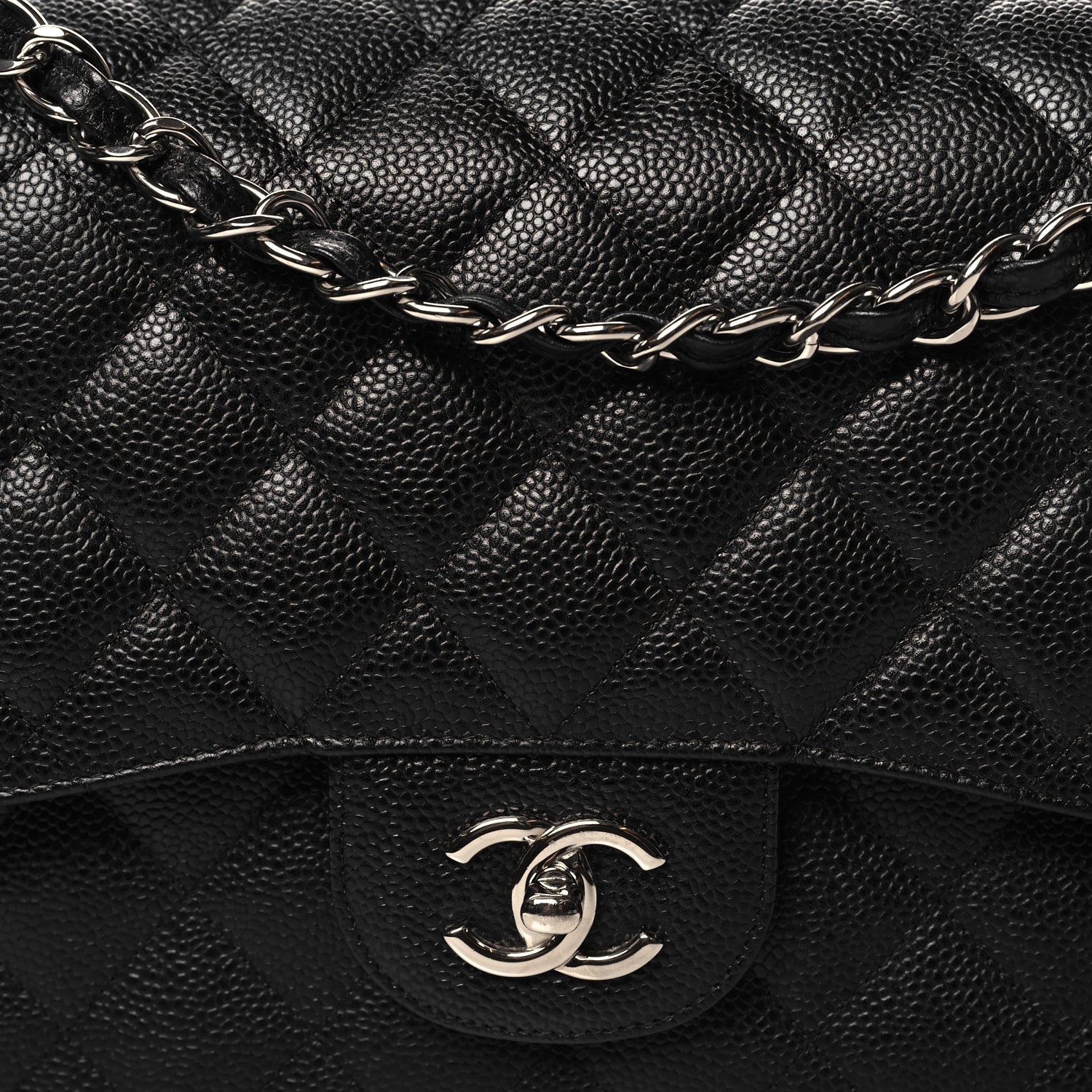 Chanel Caviar Quilted Jumbo Double Flap Black 8 of 11
