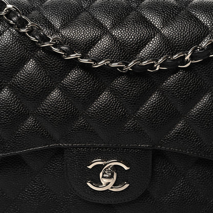 Chanel Caviar Quilted Jumbo Double Flap Black 8 of 11
