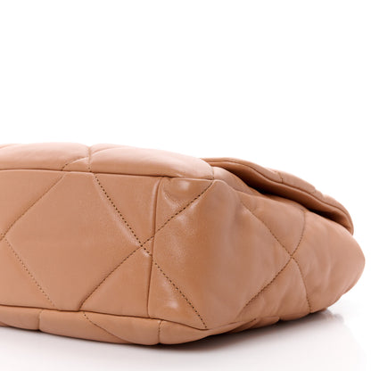 Chanel Lambskin Quilted Large Chanel 19 Flap Brown 9 of 11