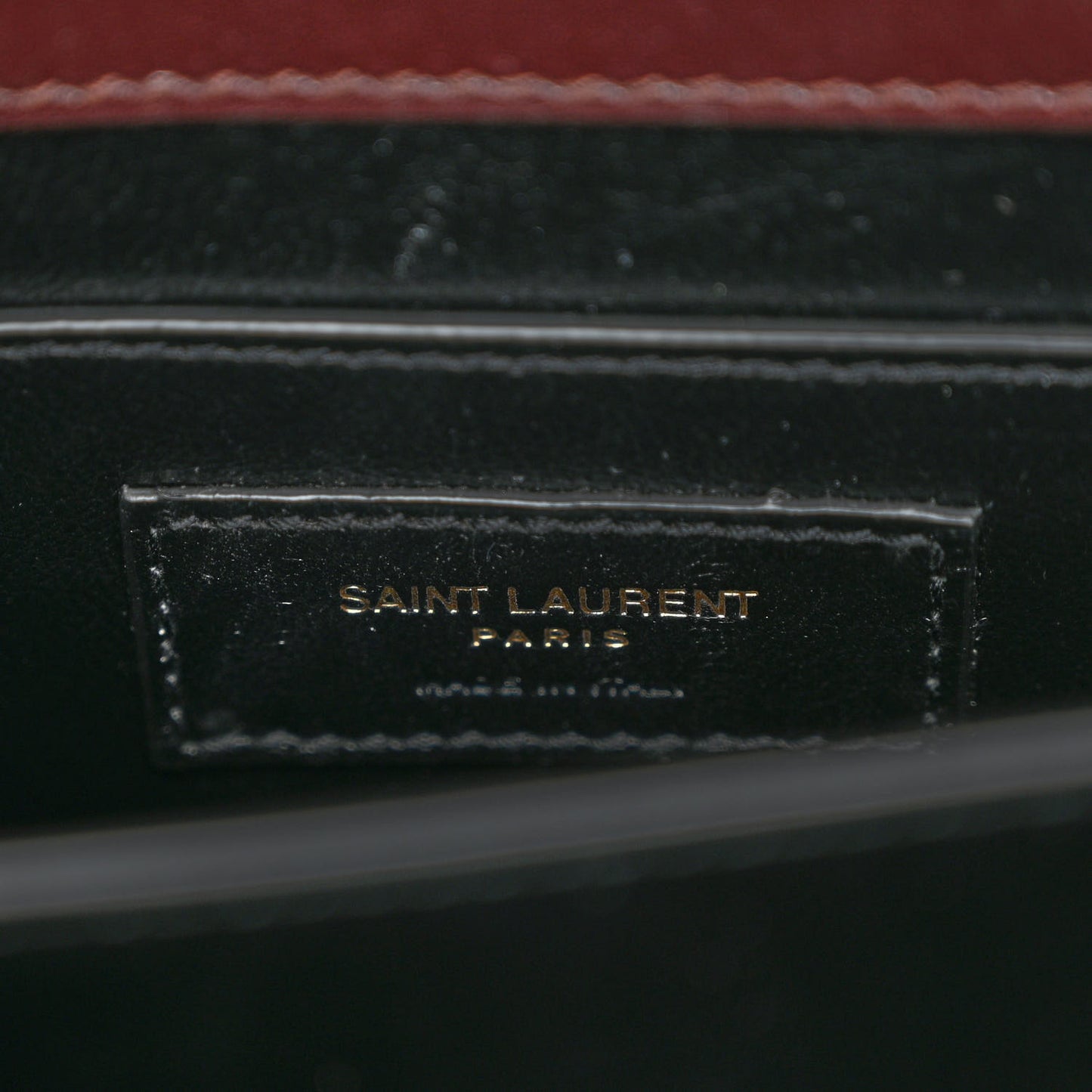 SAINT LAURENT Calfskin Mini Classic Monogram Cassandra Top Handle Rouge Legion