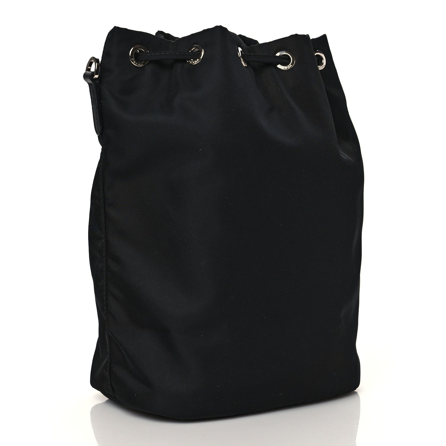 Prada Saffiano Tessuto Nylon Vela Bucket Wristlet Black 3 of 10