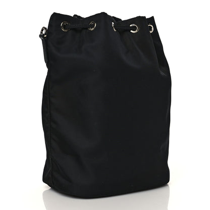 Prada Saffiano Tessuto Nylon Vela Bucket Wristlet Black 3 of 10