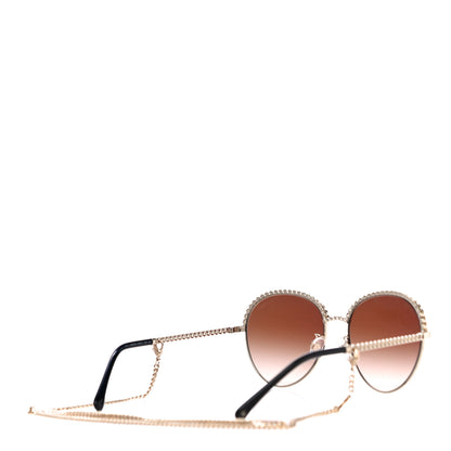 Chanel Chain Pantos Sunglasses 4242 Gold Brown 5 of 9