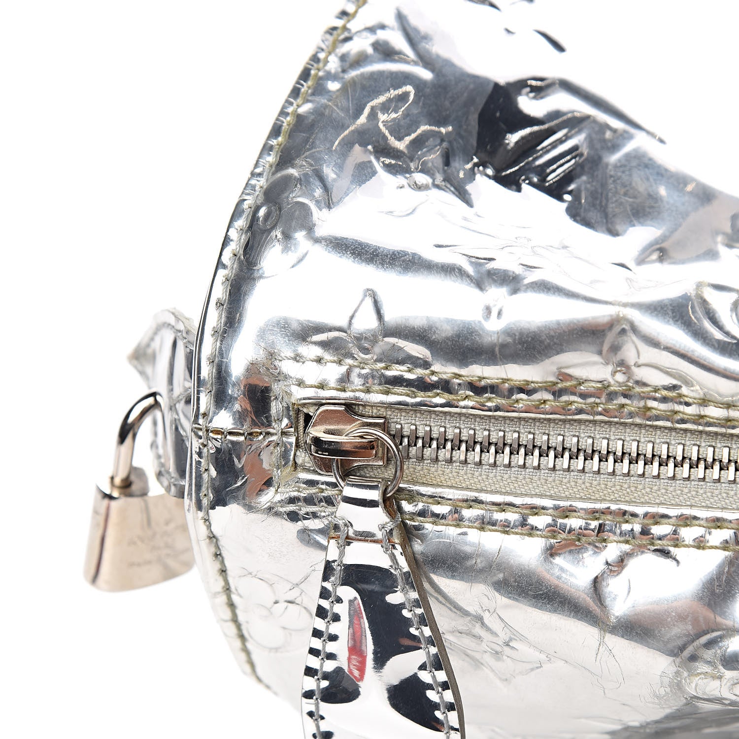 Louis Vuitton Monogram Miroir Speedy 30 Silver 12 of 22