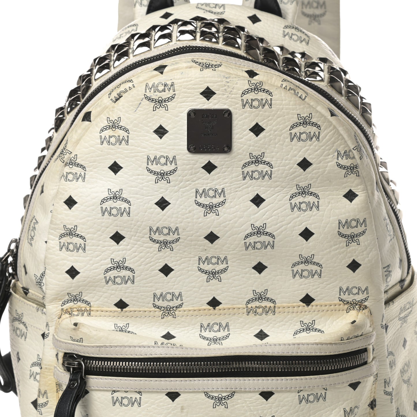 Visetos Crown Stud Medium Stark Backpack White