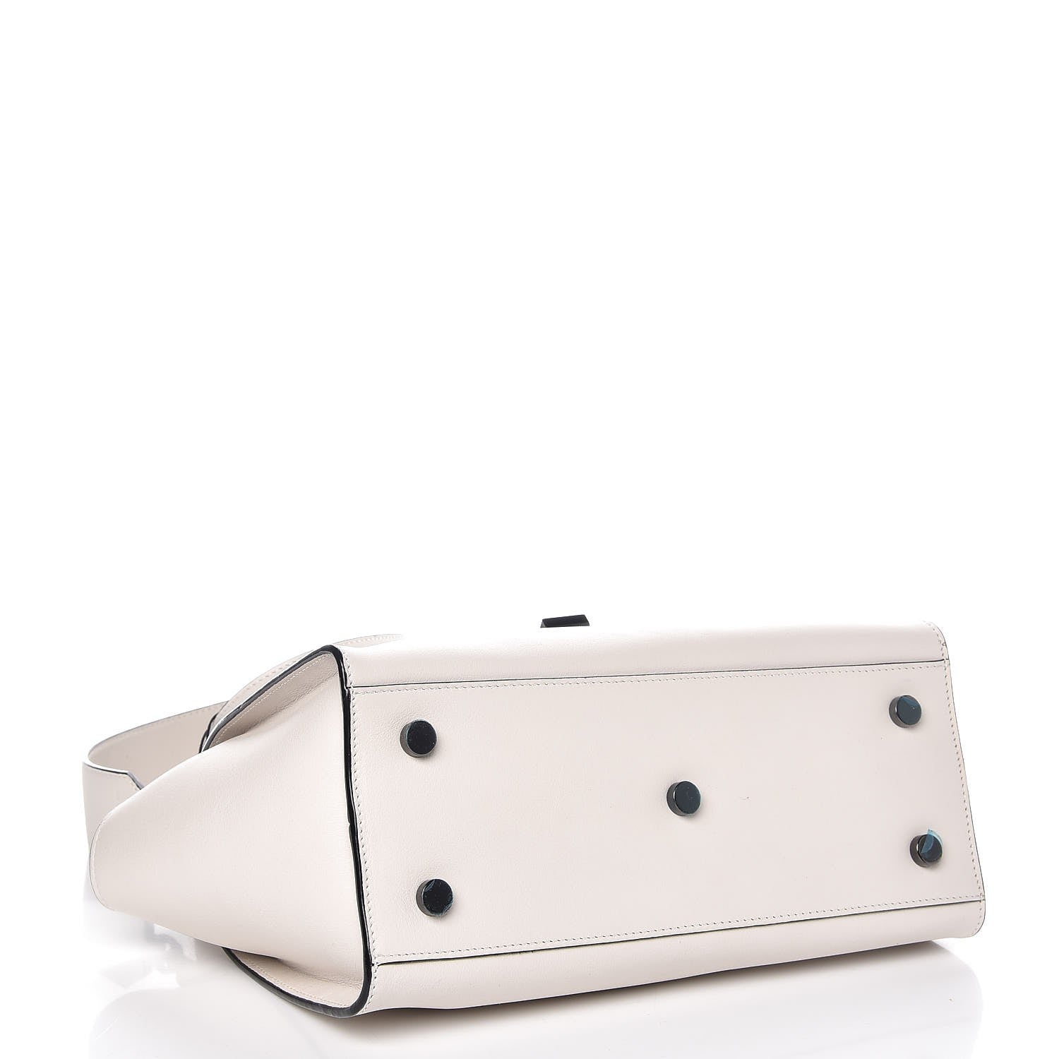 Saint Laurent Smooth Calfskin Baby Monogram Downtown Cabas Porcellana 4 of 9