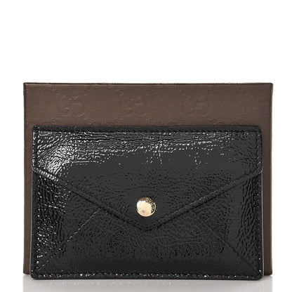 Gucci Patent Soho Envelope Card Case Black 7 of 7