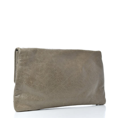 Balenciaga Agneau Giant 21 Gold Hardware Envelope Clutch Gris Glace 3 of 8
