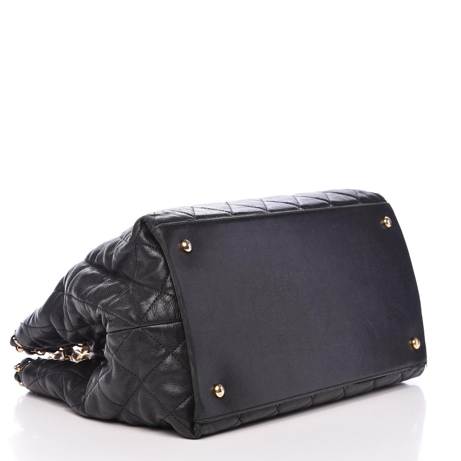 Chanel Calfskin Quilted Small Chain Me Tote Black 4 of 19