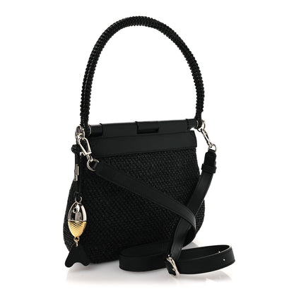 Loewe Raffia Calfskin Medium Pescador Bag Black 3 of 11