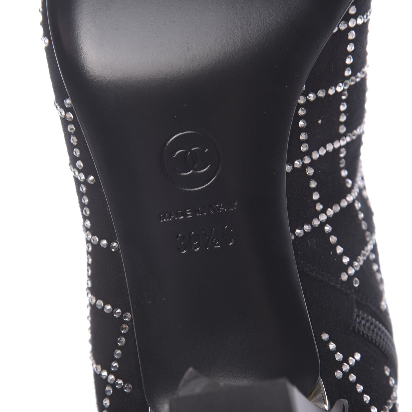Kid Suede Strass Short Boots 39.5 Black