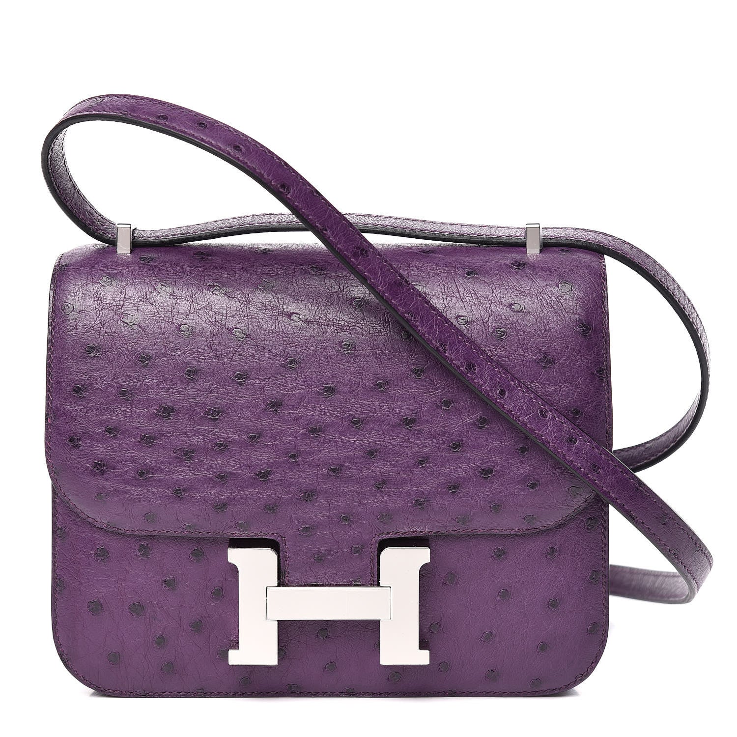 Hermes Ostrich Constance 18 Violine 1 of 20