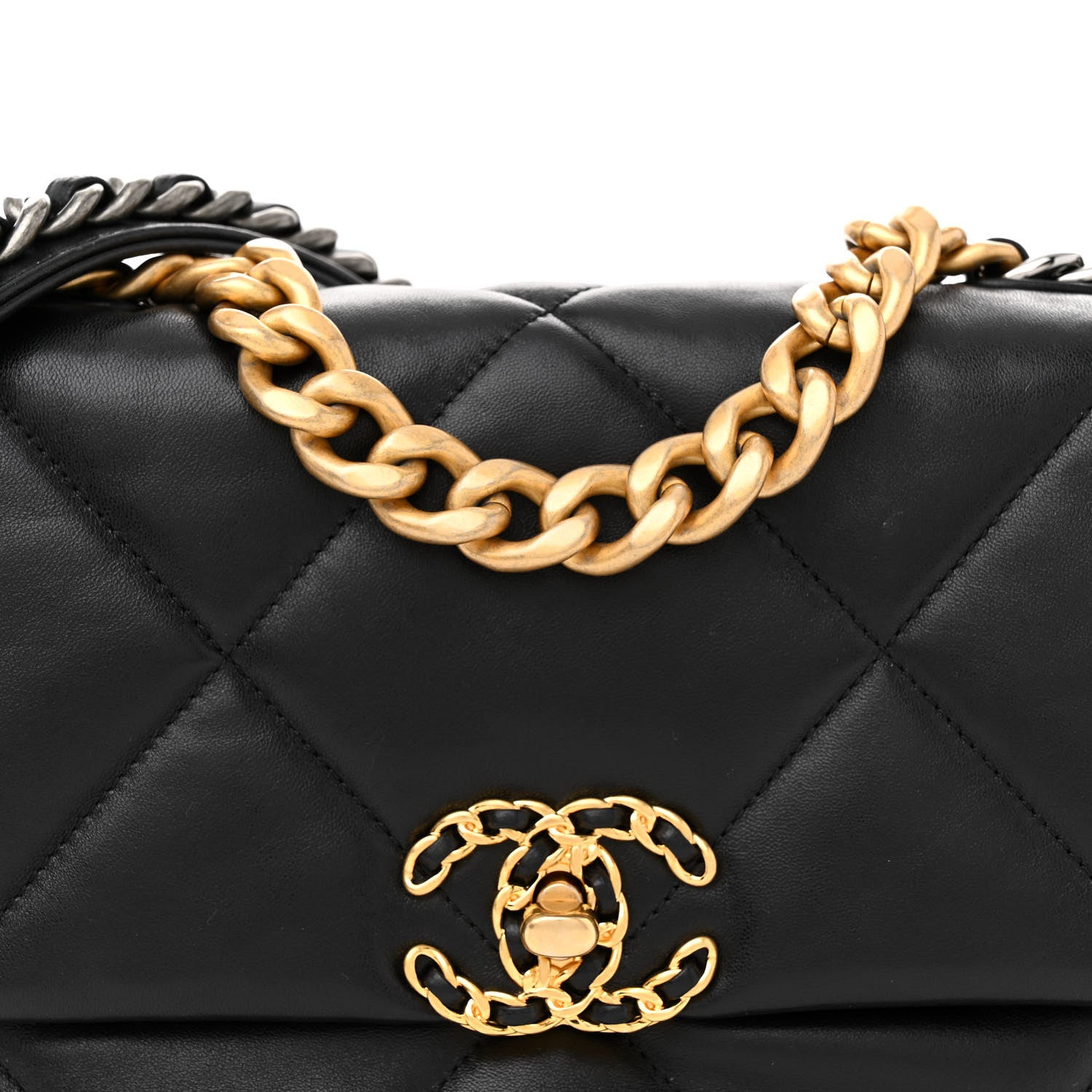 Chanel Lambskin Quilted Medium Chanel 19 Flap Black 8 of 11