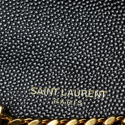Saint Laurent Grain De Poudre Medium Classic Monogram Kate Satchel Black 9 of 9