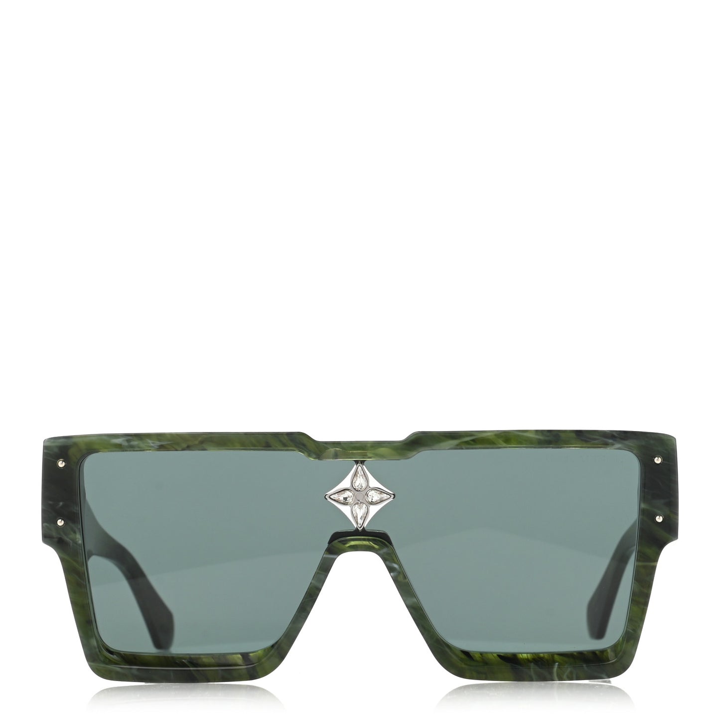 Acetate Marble Effect Swarovski Cyclone Sunglasses Z1552W Green