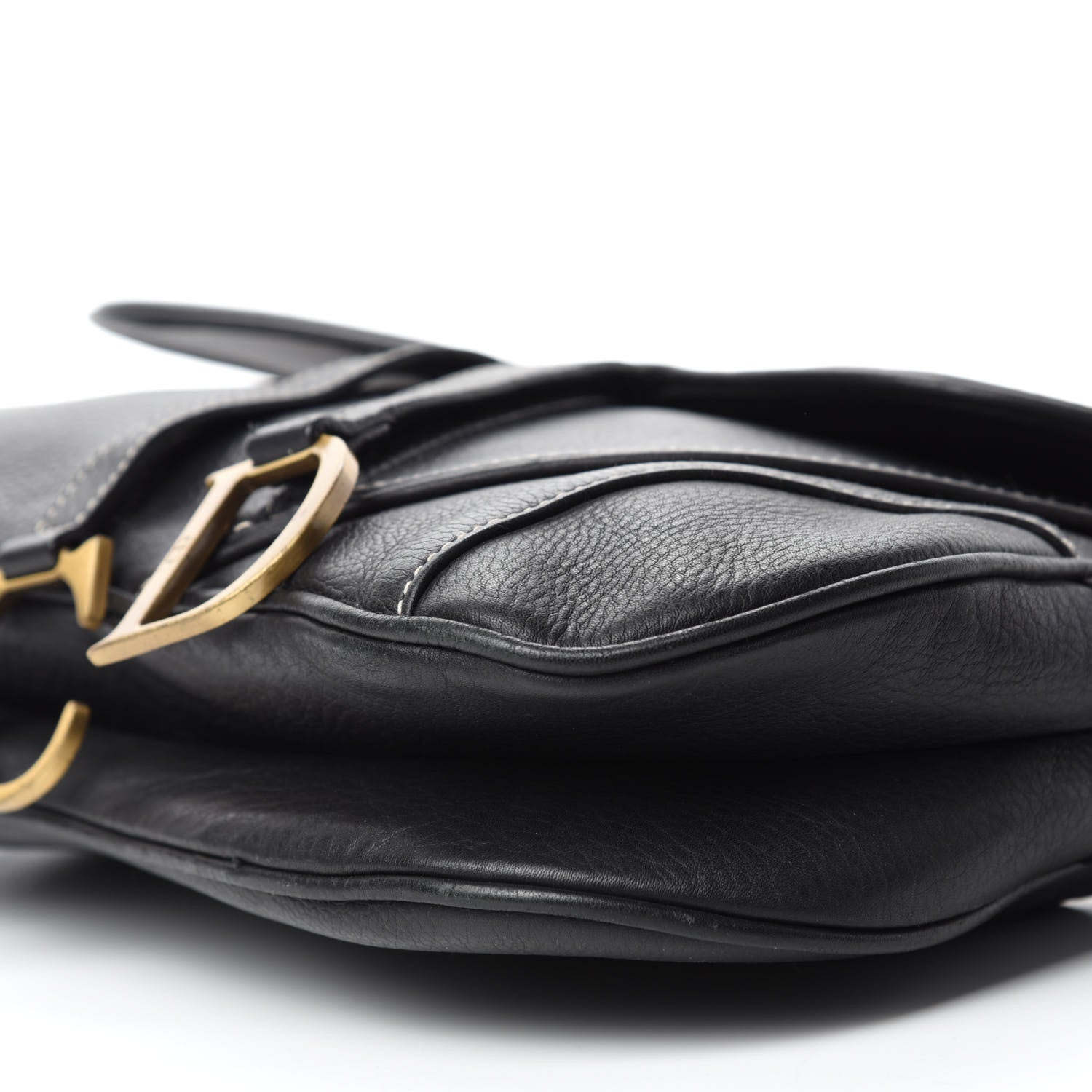 Christian Dior Calfskin Double Saddle Bag Black 7 of 14
