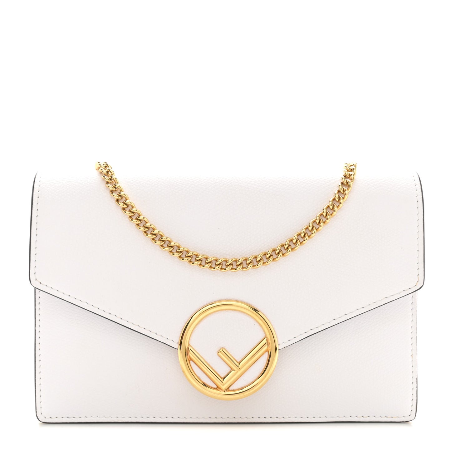 Vitello Cruise F is Fendi Medium Envelope Wallet on Chain Optical White