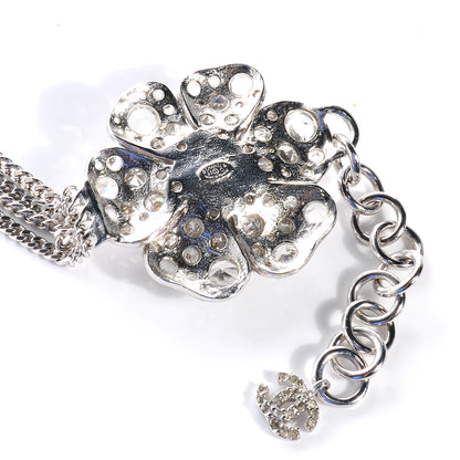 Chanel Chain CC Crystal Camellia Belt Silver 4 of 5