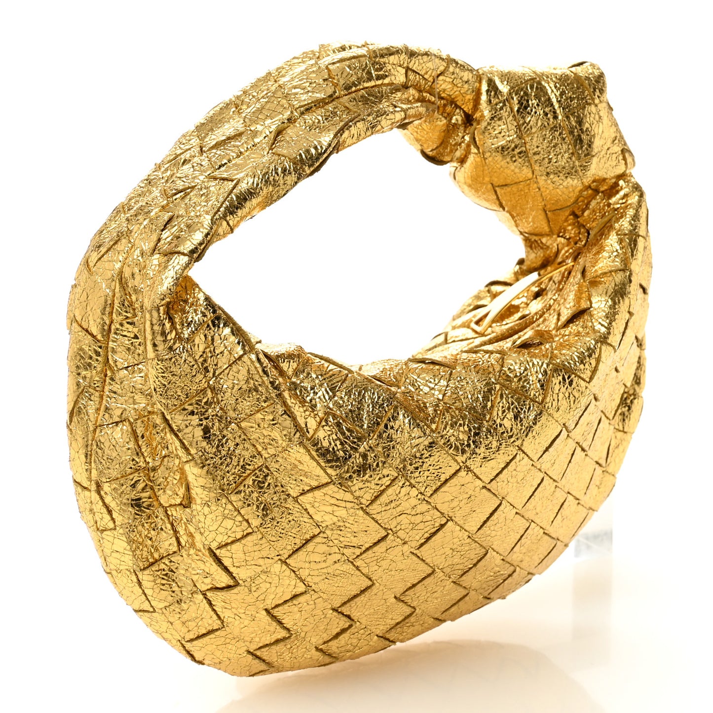 Metallic Nappa Intrecciato Mini Jodie Gold