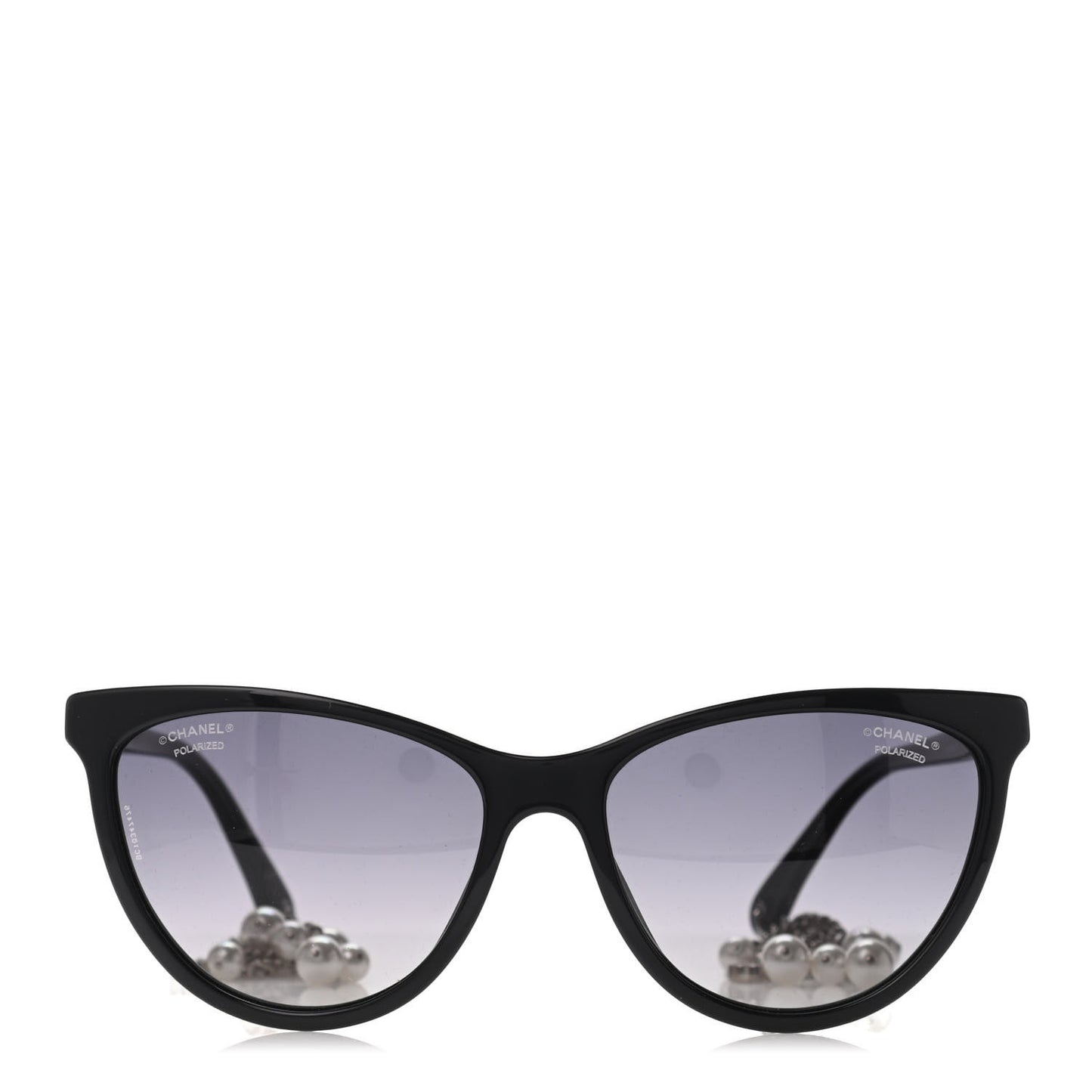 Acetate Fantasy Pearl Cat Eye Sunglasses 5341-H Black