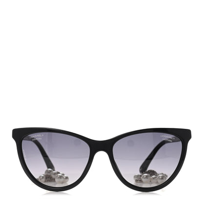 Chanel Acetate Fantasy Pearl Cat Eye Sunglasses 5341-H Black 3 of 4