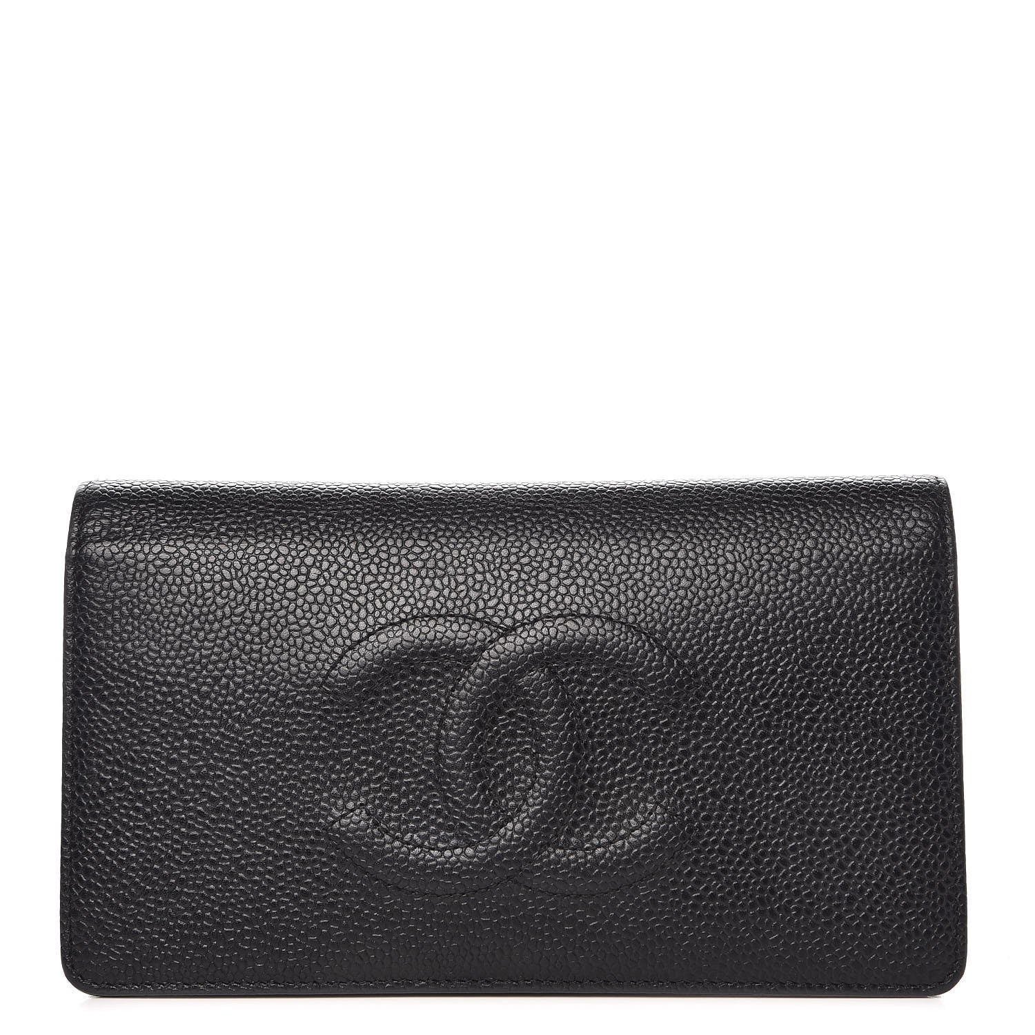 Chanel Caviar Timeless CC Yen Wallet Black 1 of 11
