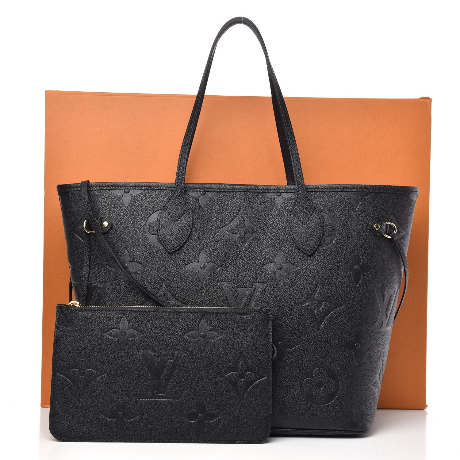 Louis Vuitton Empreinte Monogram Giant Neverfull MM Black 9 of 9