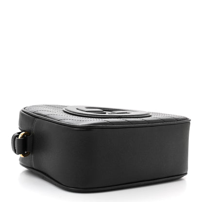 Gucci Sakai Be Green Calfskin Diagonal Stitched Small Blondie Shoulder Bag Black 4 of 9