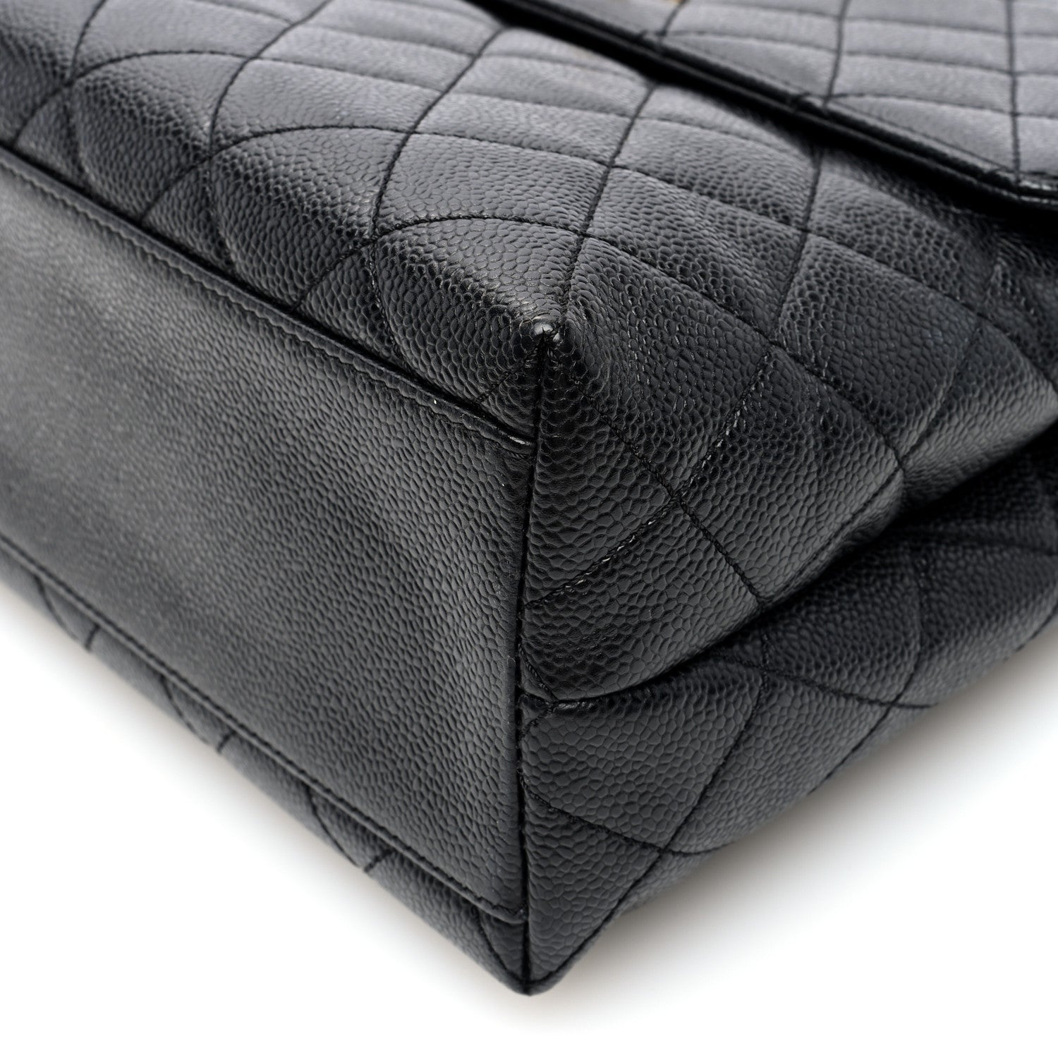 Chanel Caviar Quilted Jumbo Kelly Flap Black 10 of 10